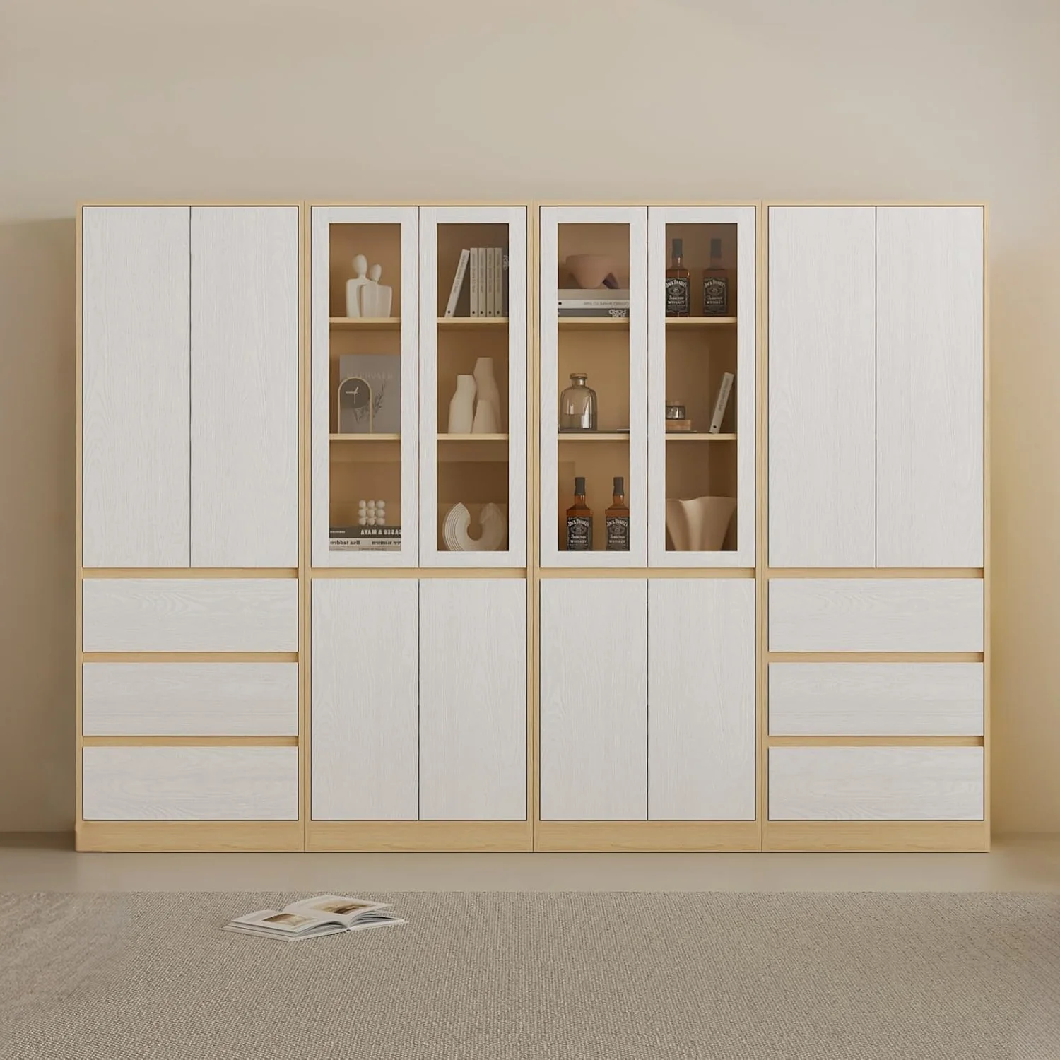 Green Combination Furniture File Cabinets Bookcases Storage Shelves 4pcs Set AACC Combination Furniture File Cabinets Bookcases Storage Shelves 4pcs Set AACC Unique