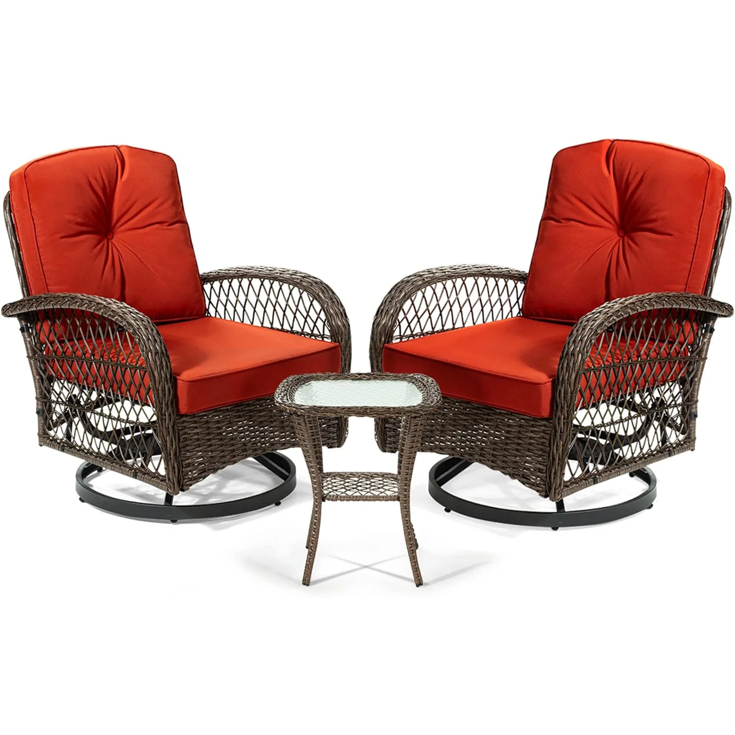 Durable Discontinued 3 Pieces Patio Furniture Set Outdoor Swivel Glider Rocker Wicker Patio Bistro Set with Rocking Chair Cushions and Table Discontinued 3 Pieces Patio Furniture Set Outdoor Swivel Glider Rocker Wicker Patio Bistro Set with Rocking Chair Cushions and Table Advanced