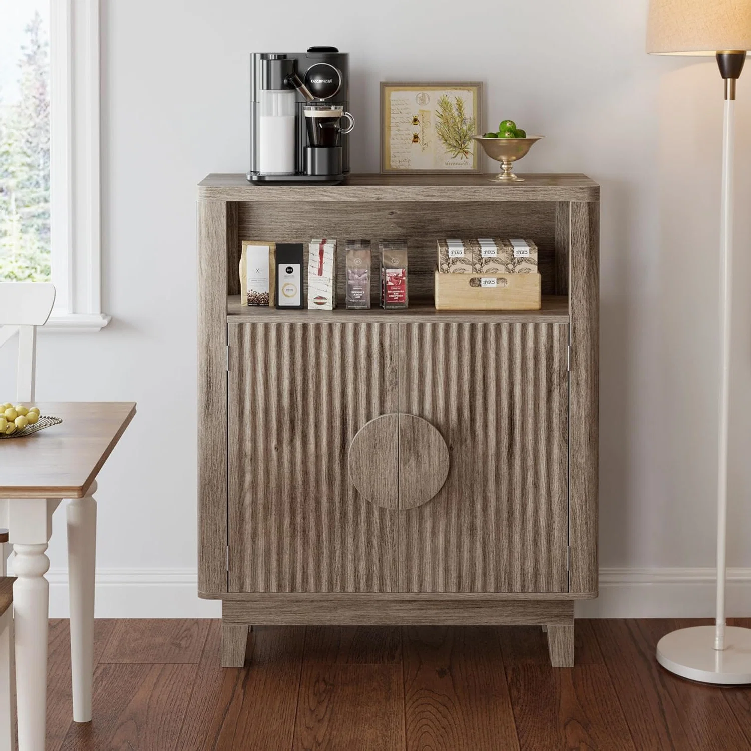 Fast Storage Cabinet Farmhouse Cabinet Sideboard with Adjustable Shelves and Doors Small Alcove Coffee Bar with Open CompartmentsStorage Cabinet Farmhouse Cabinet Sideboard with Adjustable Shelves and Doors Small Alcove Coffee Bar with Open Compartments Outstanding