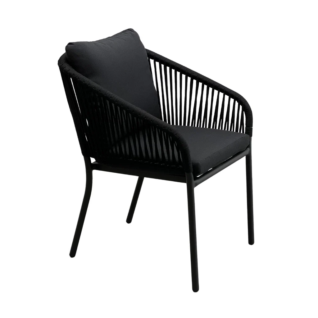 Durable Java Black Outdoor Dining Chair Optimized
