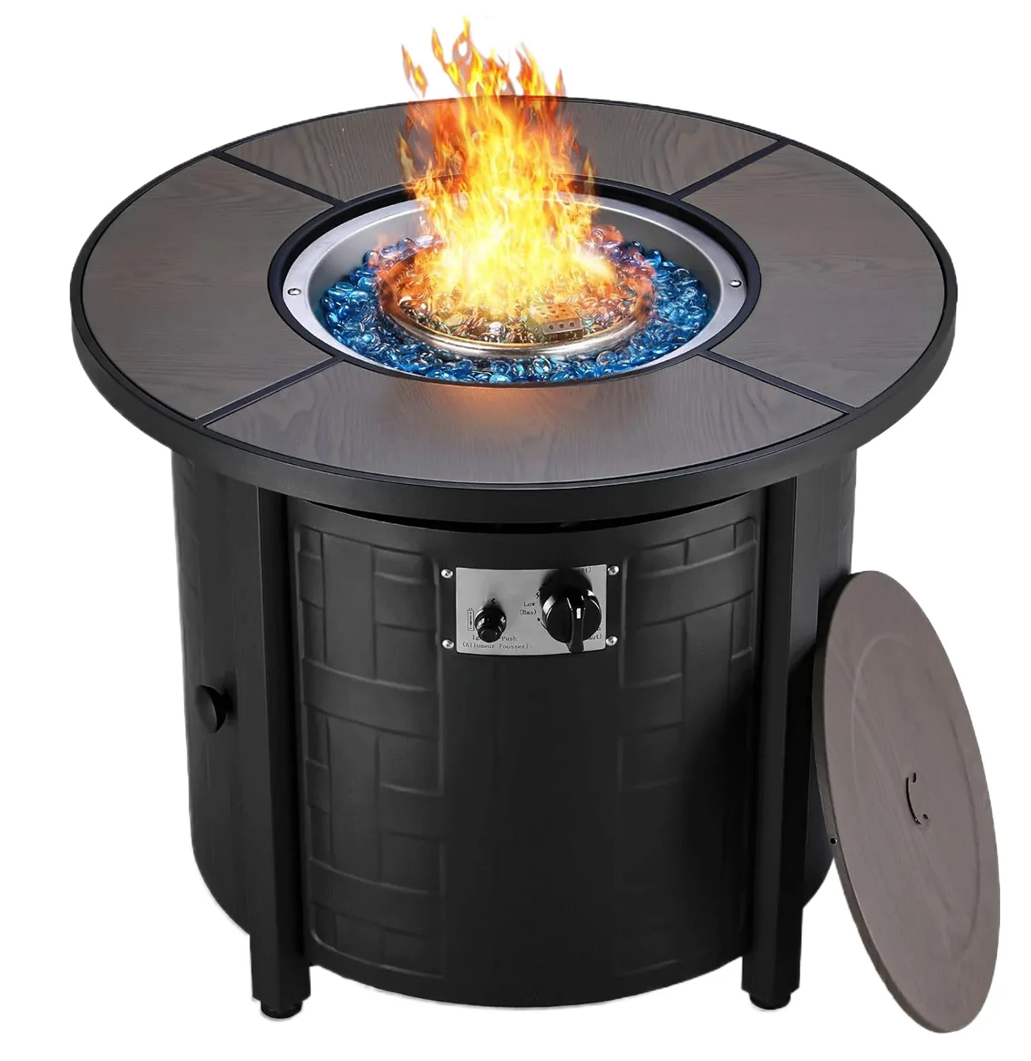 Powerful 30-inch Propane Fire Pit Table 50 000 BTU Auto-Ignition Gas Fire Pits with Waterproof Cover30-inch Propane Fire Pit Table 50 000 BTU Auto-Ignition Gas Fire Pits with Waterproof Cover Exclusive