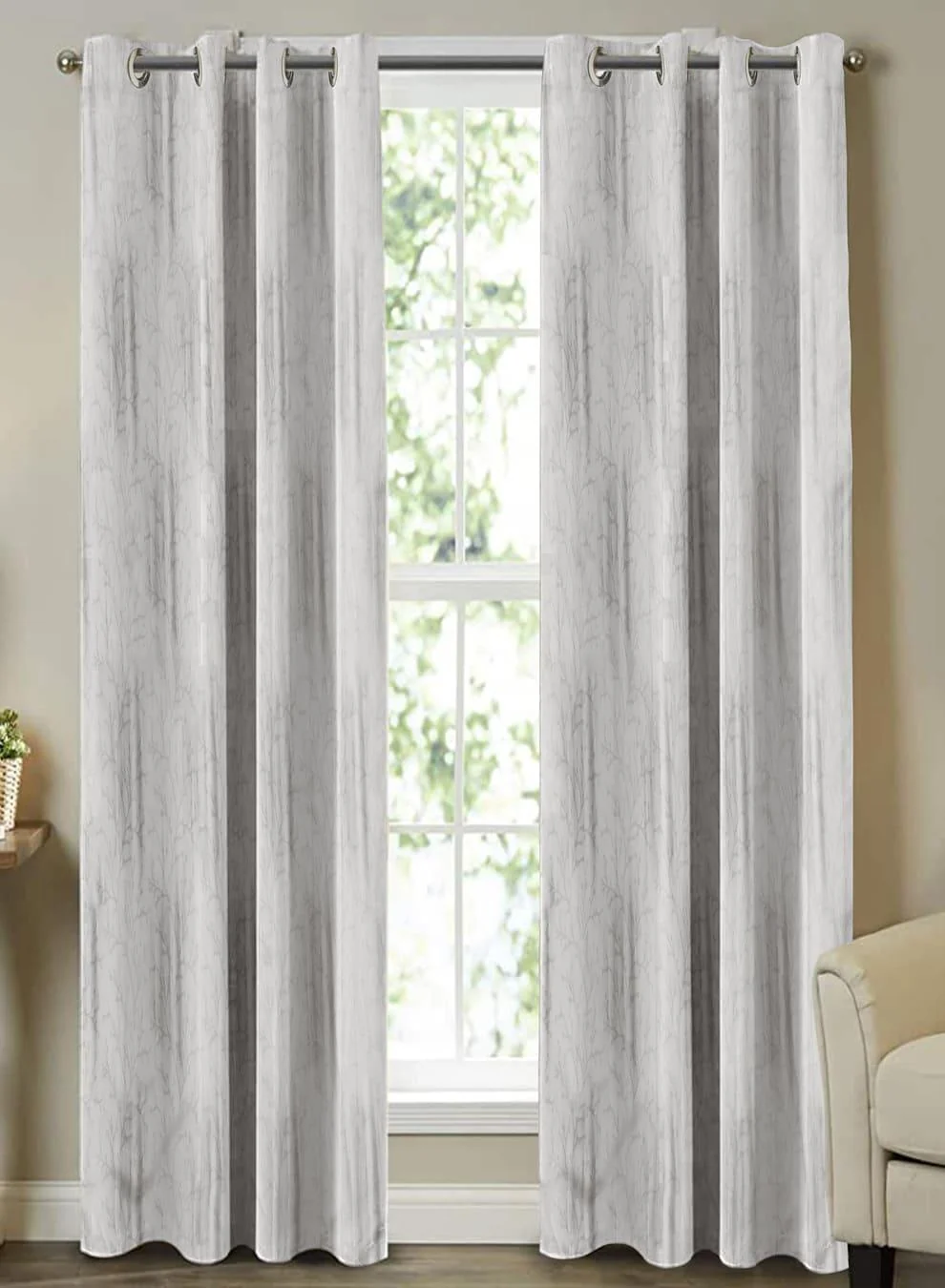 Natural Farella Jacquard Room Darkening Curtains Gray Set of 2 Pattern 3 The Guide to Measuring and Choosing Curtains Contemporary