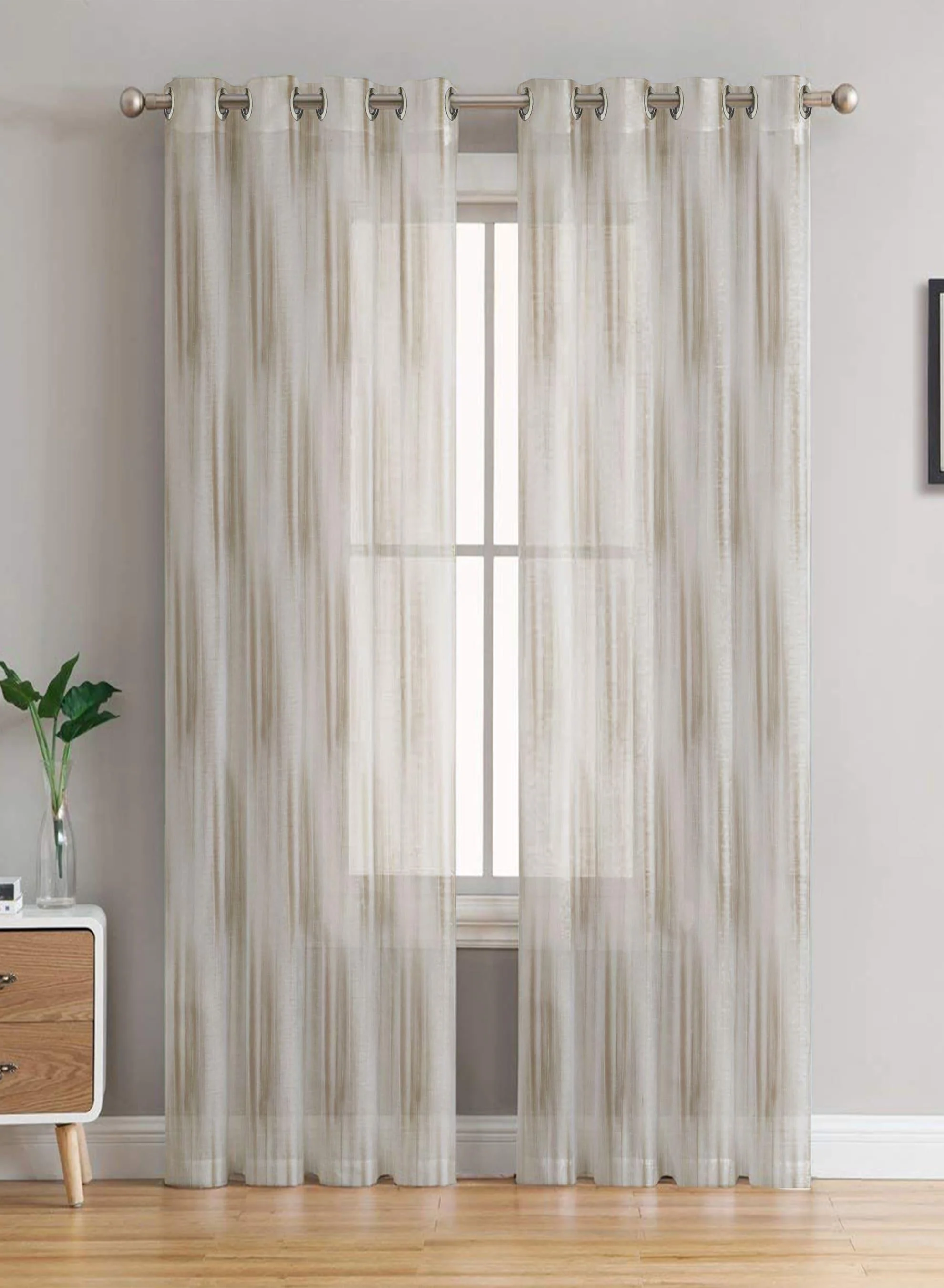 Flexible Farella Textured Sheer Curtains Pale Brown Set of 2The Guide to Measuring and Choosing Curtains Secure