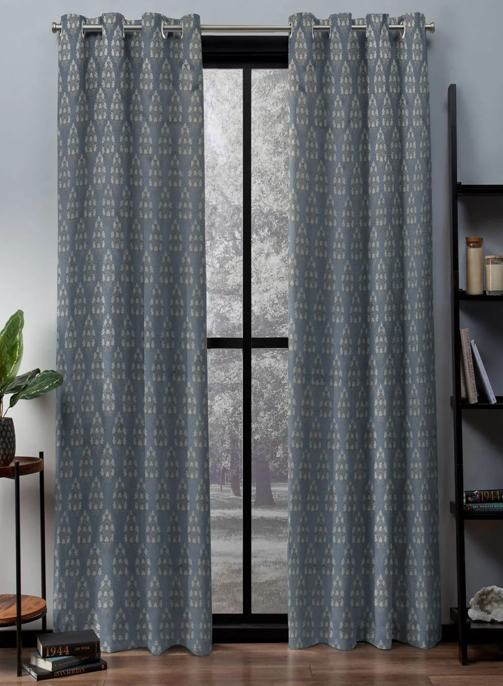 Advanced Flavia Jacquard Room Darkening Curtains Intricate Floral Motifs Turkish Blue Set of 2 Fully CustomizableThe Guide to Measuring and Choosing Curtains Premium