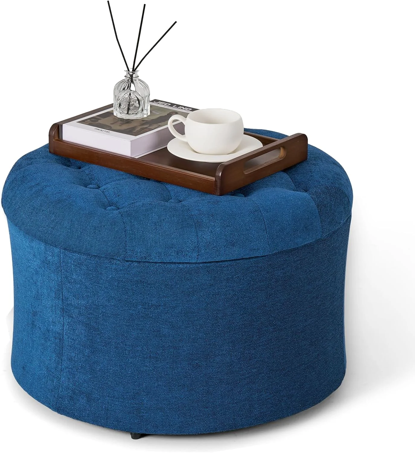 Proven 25-inch Ottoman with Storage Round Pouf Ottoman Foot Rest Storage Foot Stool25-inch Ottoman with Storage Round Pouf Ottoman Foot Rest Storage Foot Stool Artisan