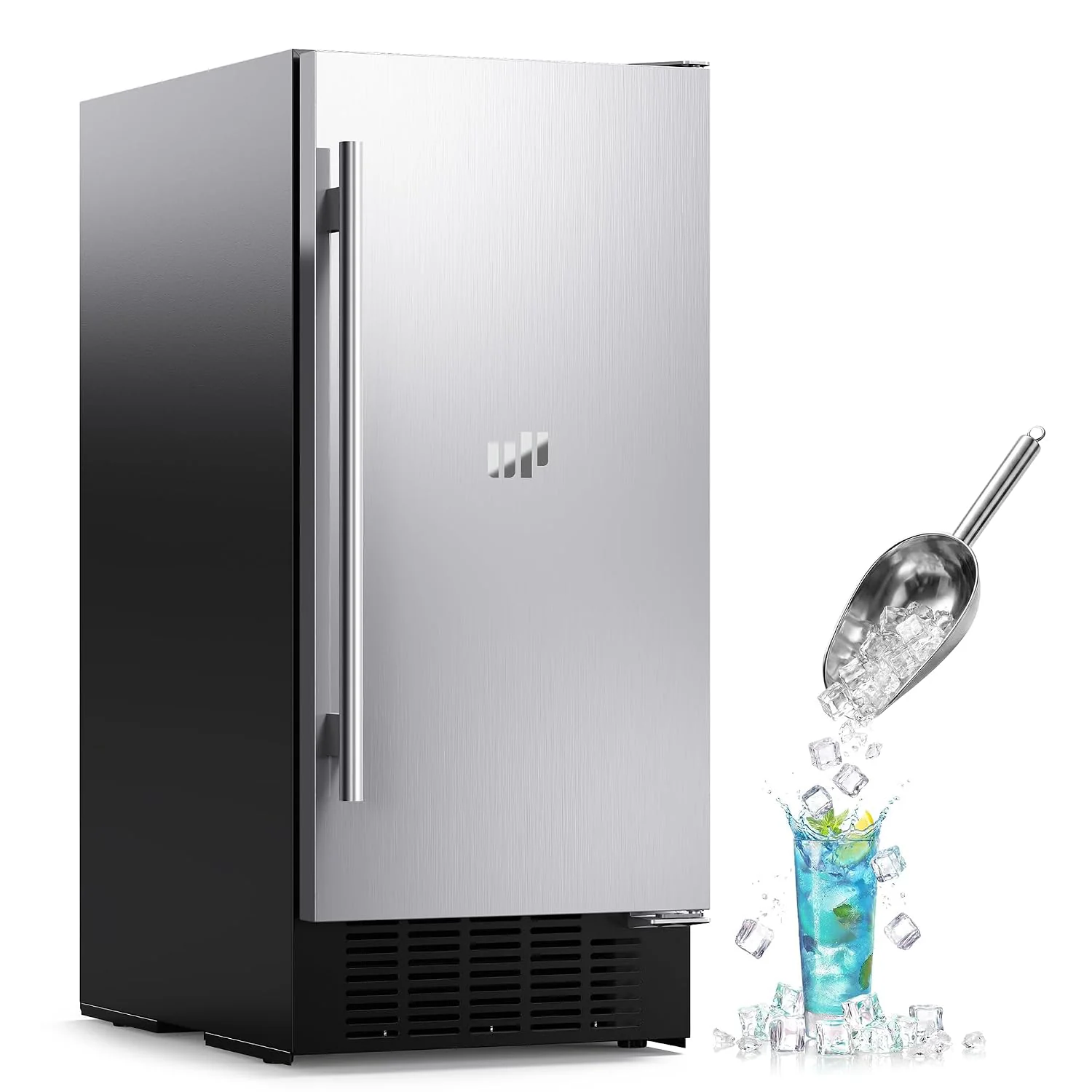 Next-Generation Under Counter Ice Maker 15 W Built-In standing Ice Machine with Auto-Cleaning 78 Lbs Daily Ice ProductionUnder Counter Ice Maker 15 W Built-In standing Ice Machine with Auto-Cleaning 78 Lbs Daily Ice Production Traditional