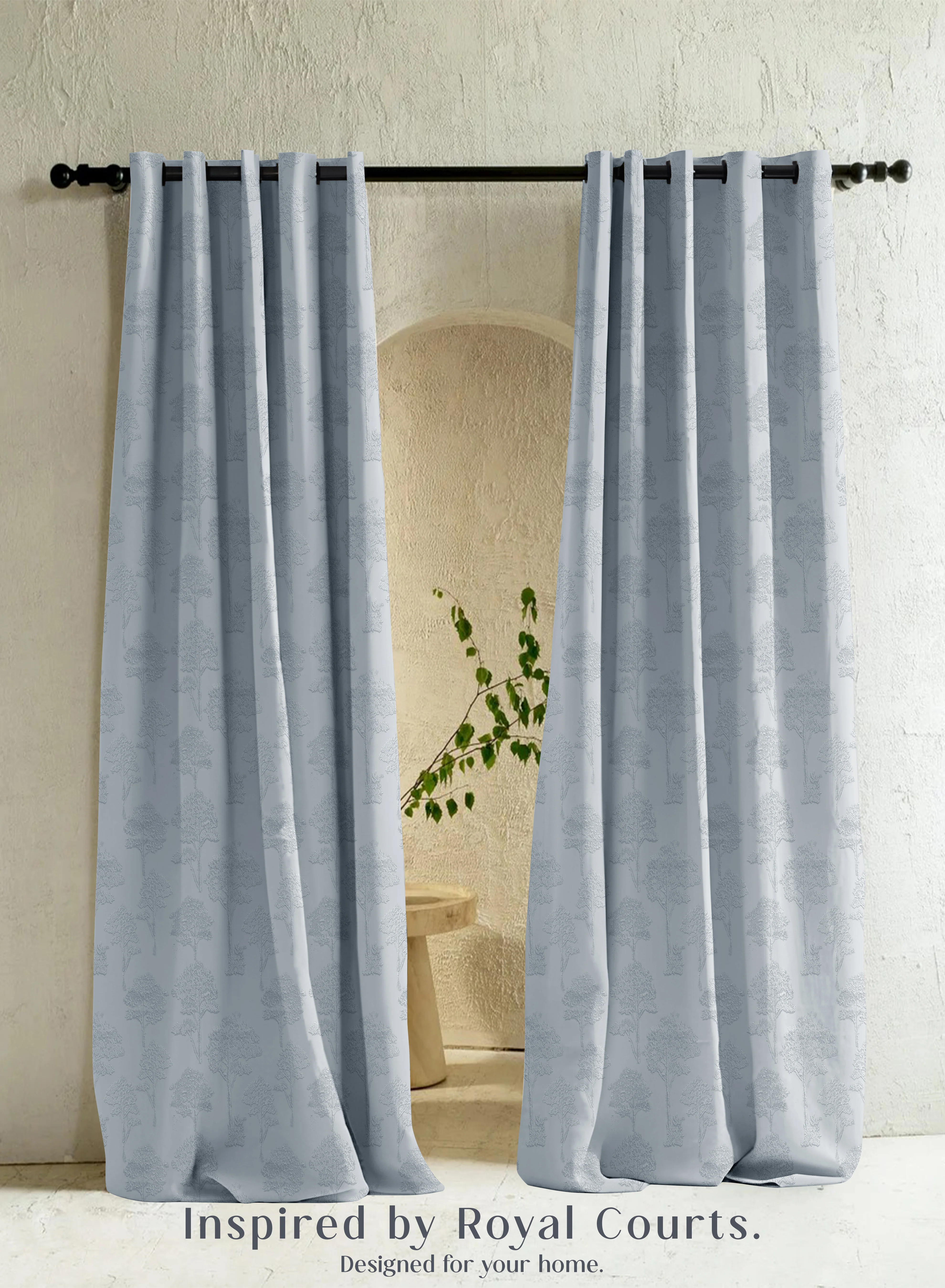Green Bern Jacquard Blackout Curtains Scenic Tree Pattern Total Light Block Arctic Blue Set of 2 Fully CustomizableThe Guide to Measuring and Choosing Curtains Effective