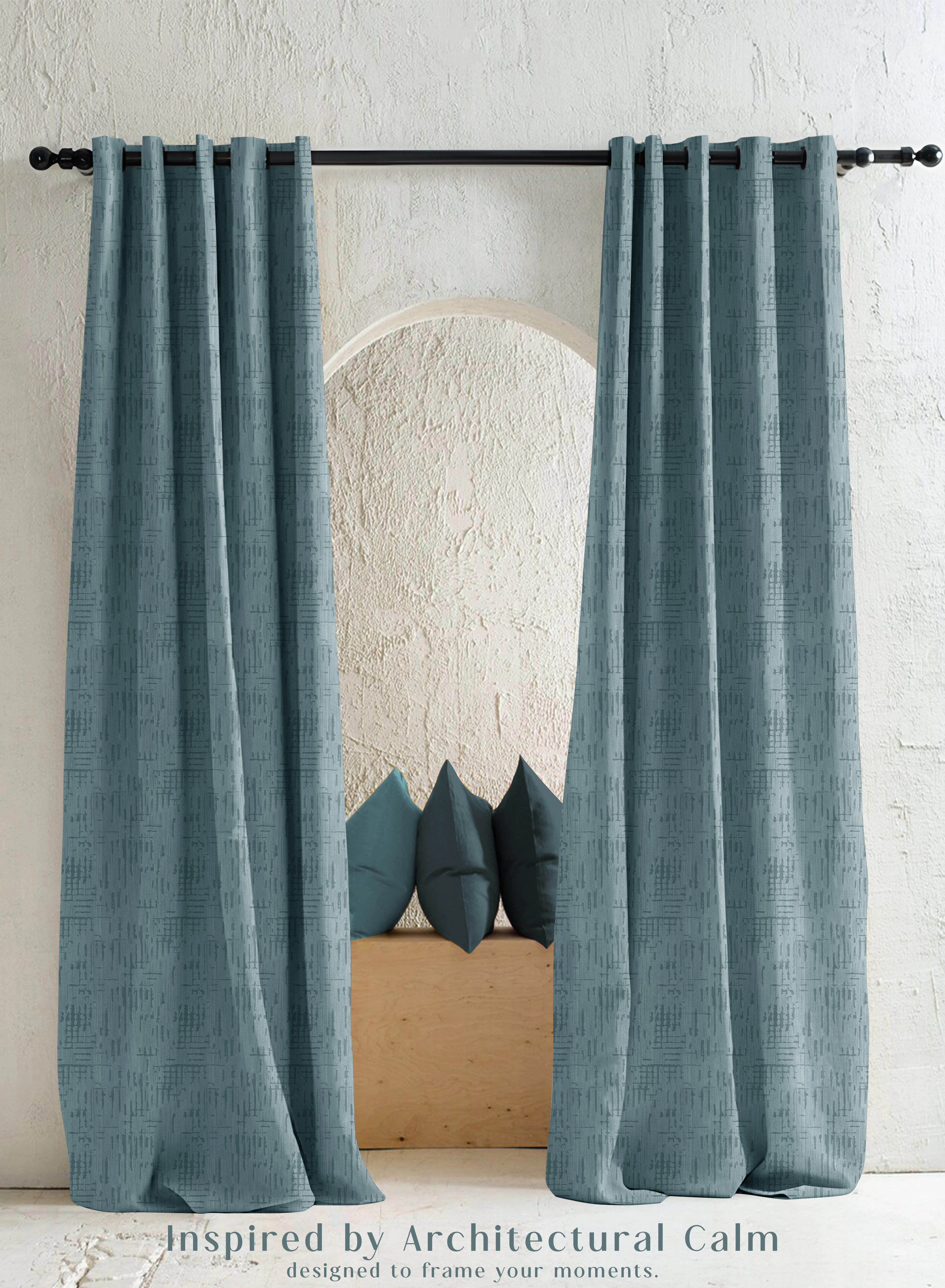 Artisan Elsa Textured Room Darkening Curtains Modern Aesthetic Seafoam Green Set of 2 Fully CustomizableThe Guide to Measuring and Choosing Curtains Expertly Made