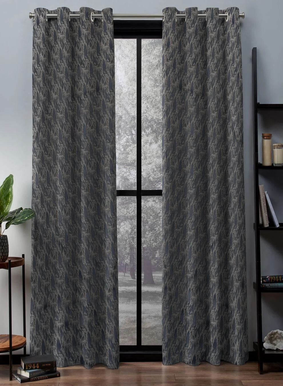 Crafted Flavia Jacquard Blackout Curtains Artistic Texture Total Light Block Comet Blue Set of 2 Fully CustomizableThe Guide to Measuring and Choosing Curtains Responsible