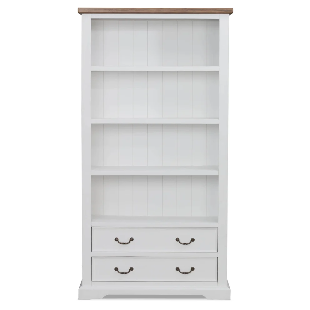 Modern Oregon Bookcase W 2 Drawers – Two Tone Reusable