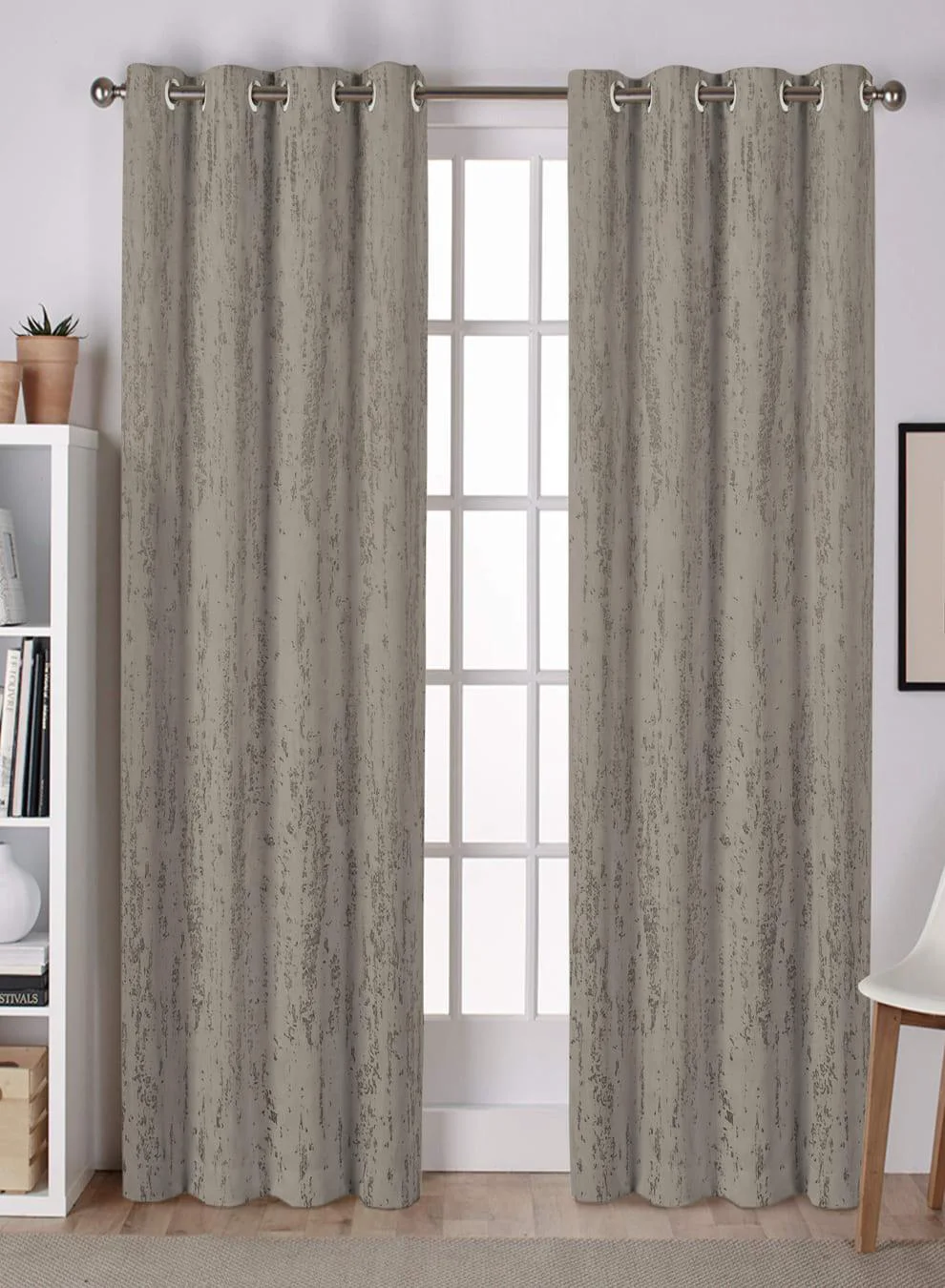 Stylish Lyon Cotton Blackout Curtains Premium Foil Print Total Light Block Taupe Gray Set of 2 Fully CustomizableThe Guide to Measuring and Choosing Curtains Organic