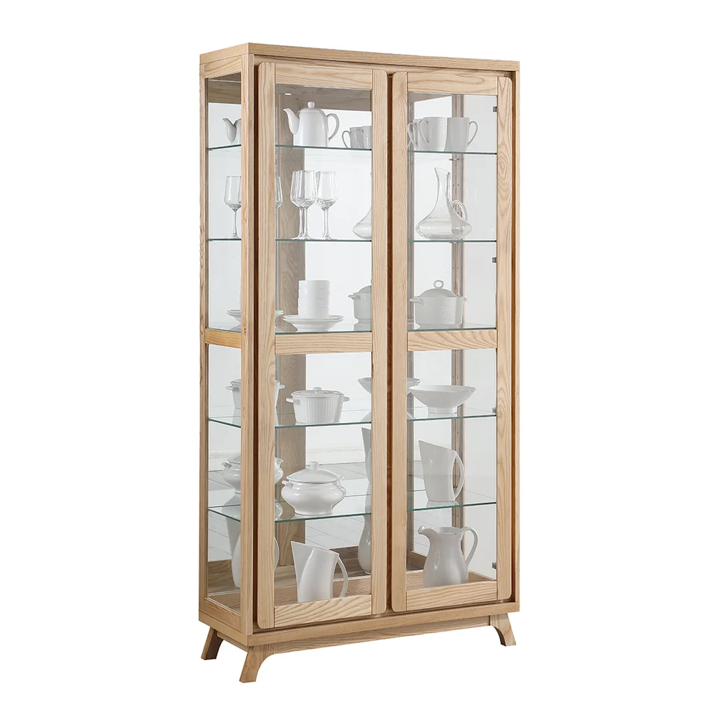 Trendy Griffith 2 Door Display Cabinet Clear Finish Quality