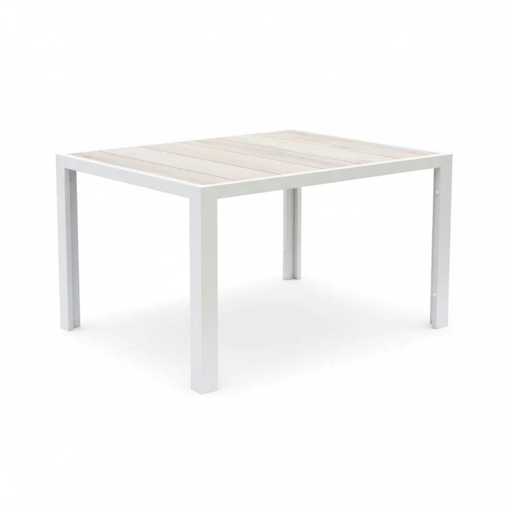 Premium Ekaterina Outdoor Dining Table Square 900 x 900 White Pure