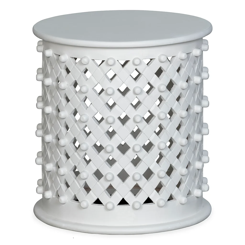 Lightweight Satara Lamp Table White Environmentally Friendly