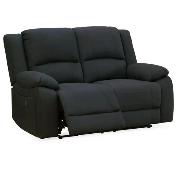Recyclable Captain 2 Seater with Twin Recliners Black Traditional