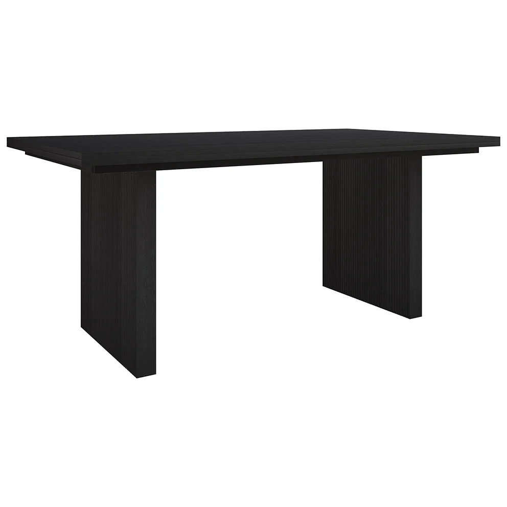 Sophisticated Ebony Dining Table 1800 Black Recyclable