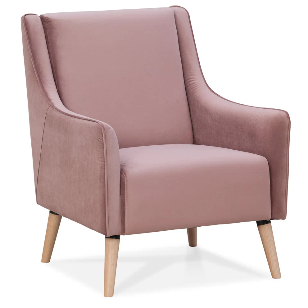 Fine Rose Accent Occasional Armchair Blush Natural