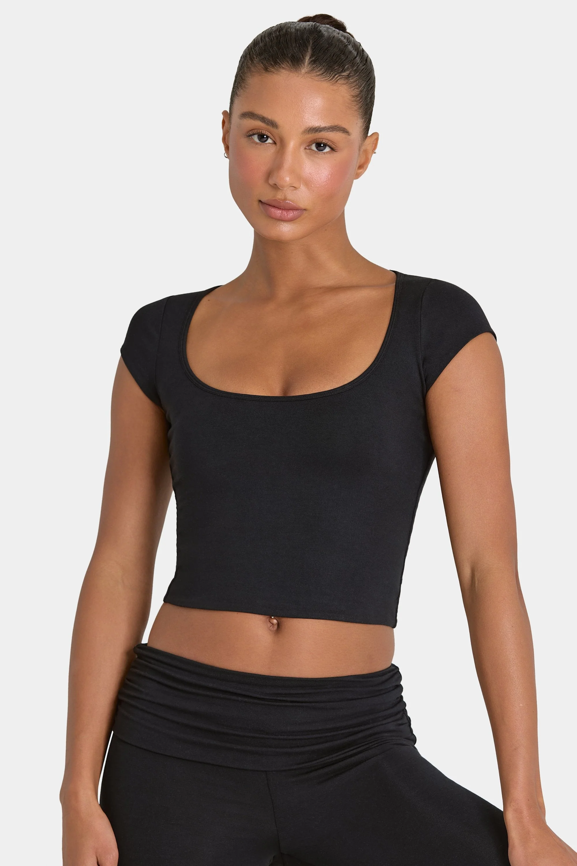Prestigious ButterCloud™ Crop Top in Black Carefully Designed
