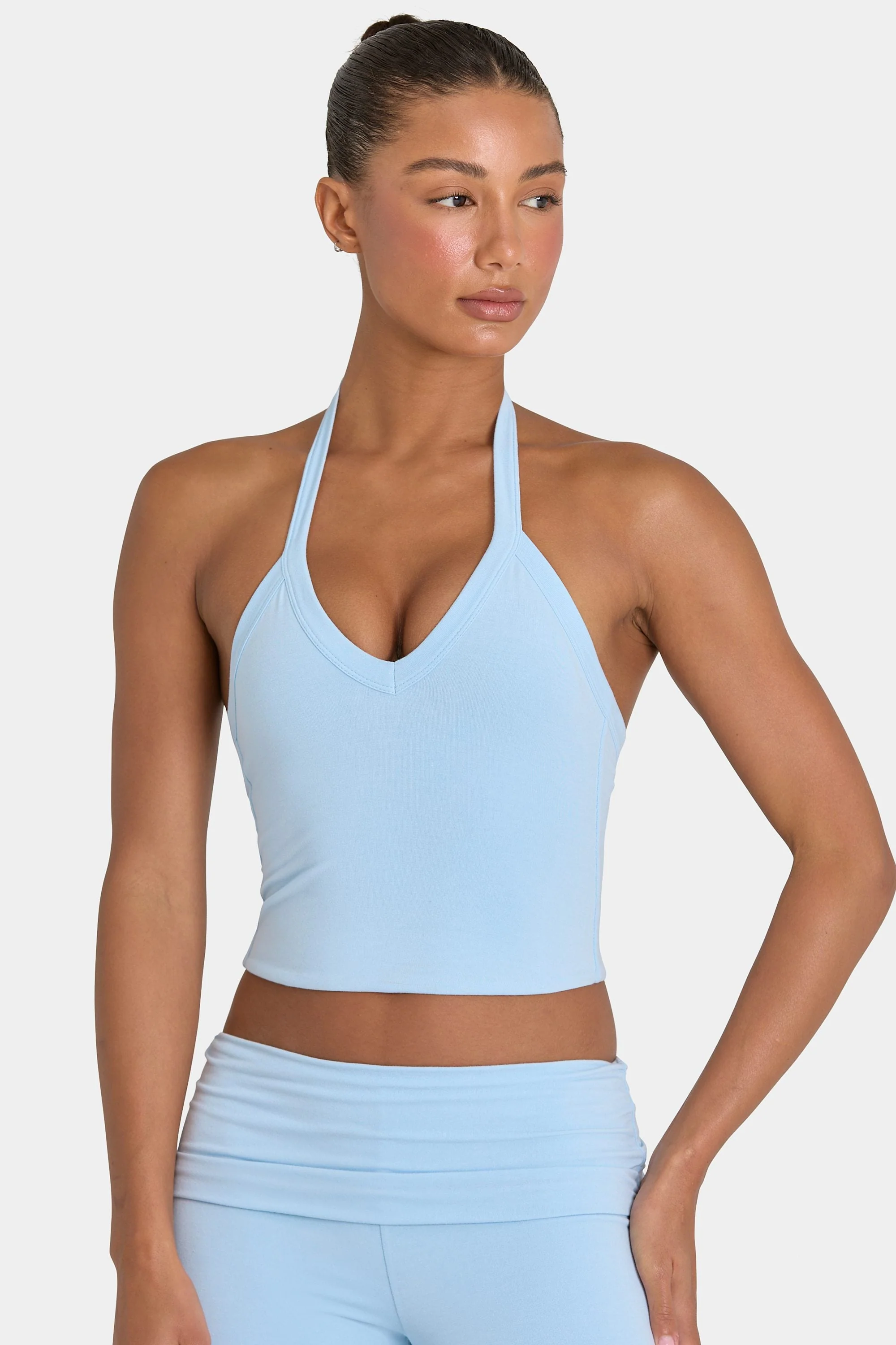 Reusable ButterCloud™ Crop Tank Top in Sky Trendy