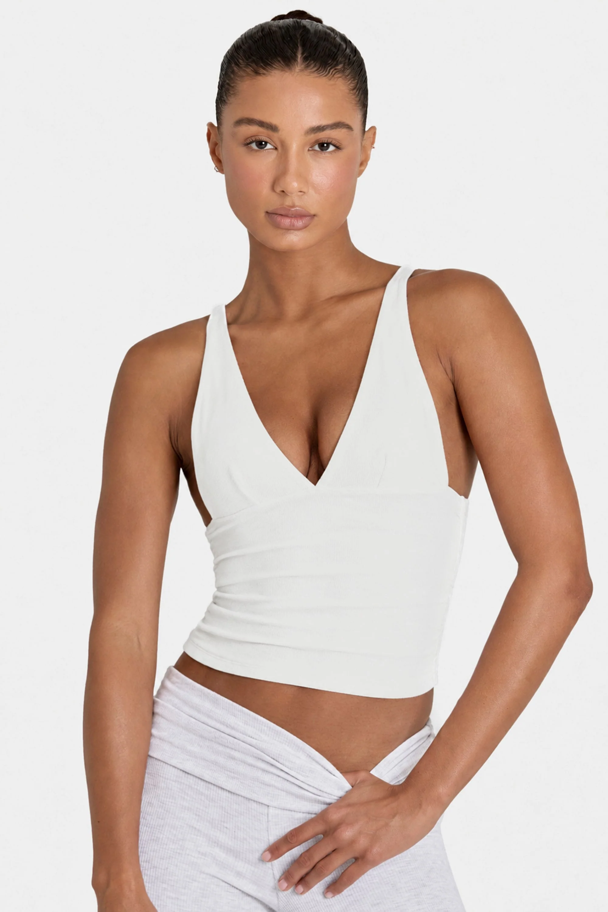 Trendy ButterCloud™ Tank Top in Coconut Enhanced