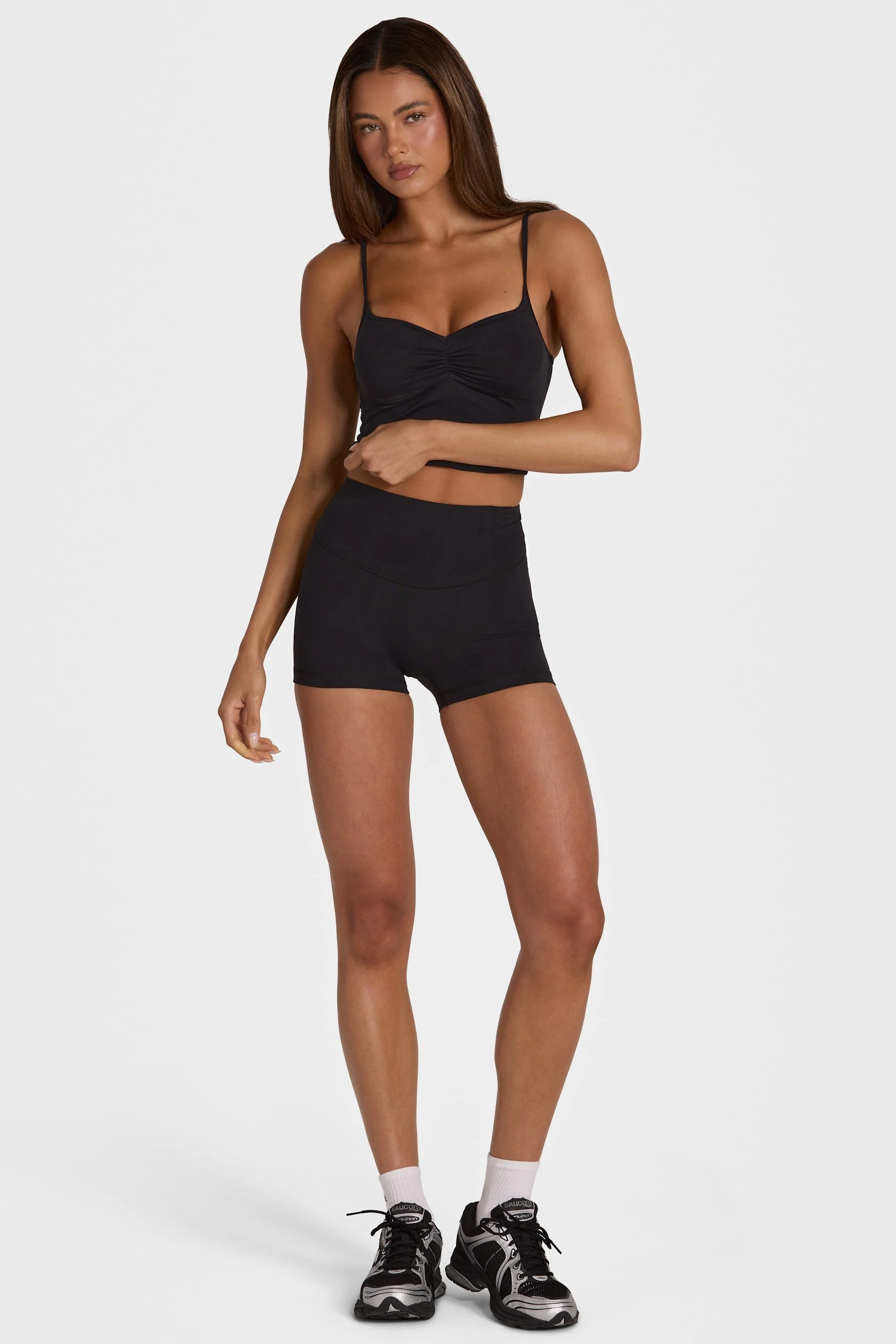 Soft Active Mini Shorts in Black Comfortable