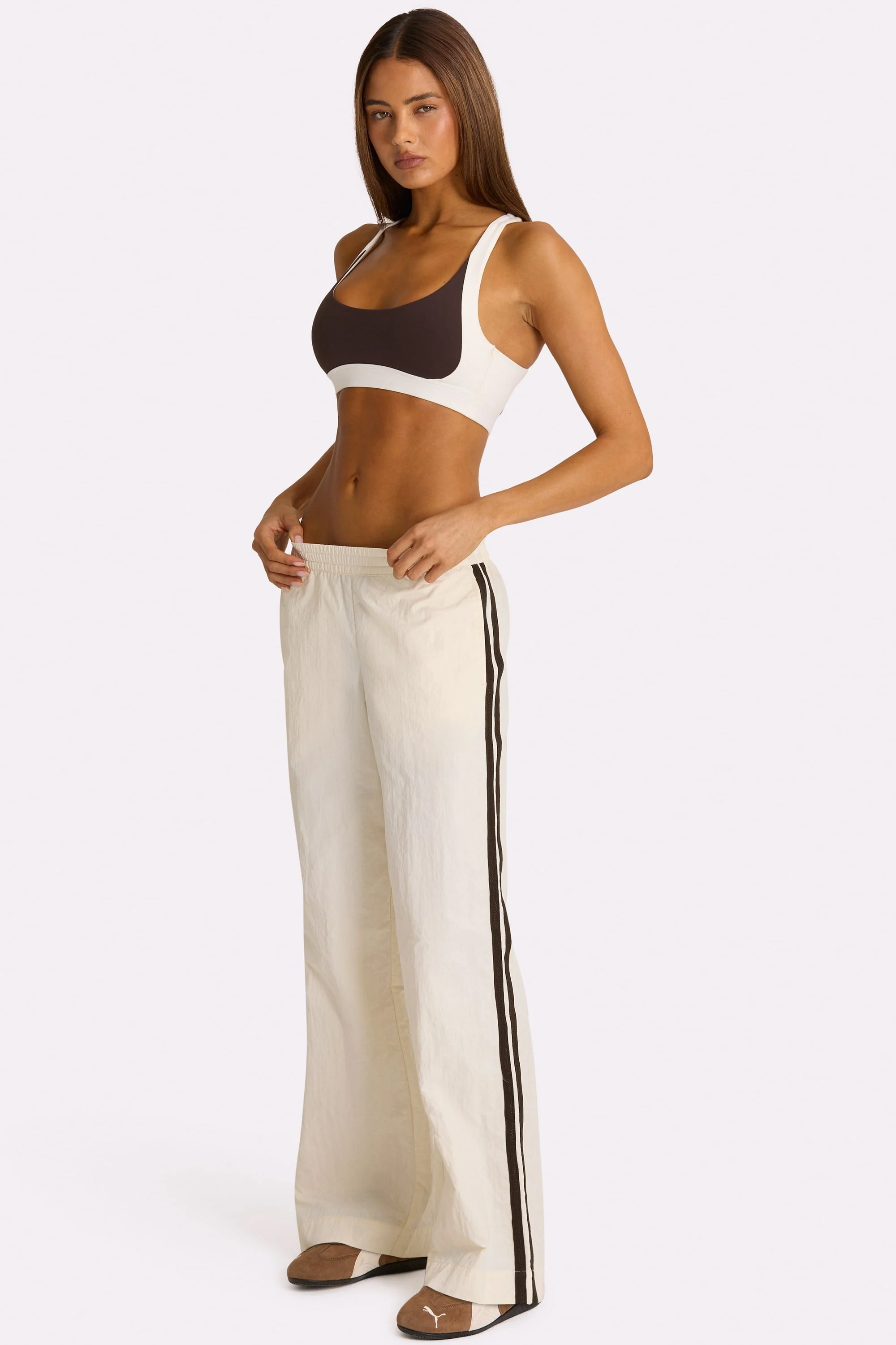 Top-Quality Woven Track Pants in Coconut Consistent