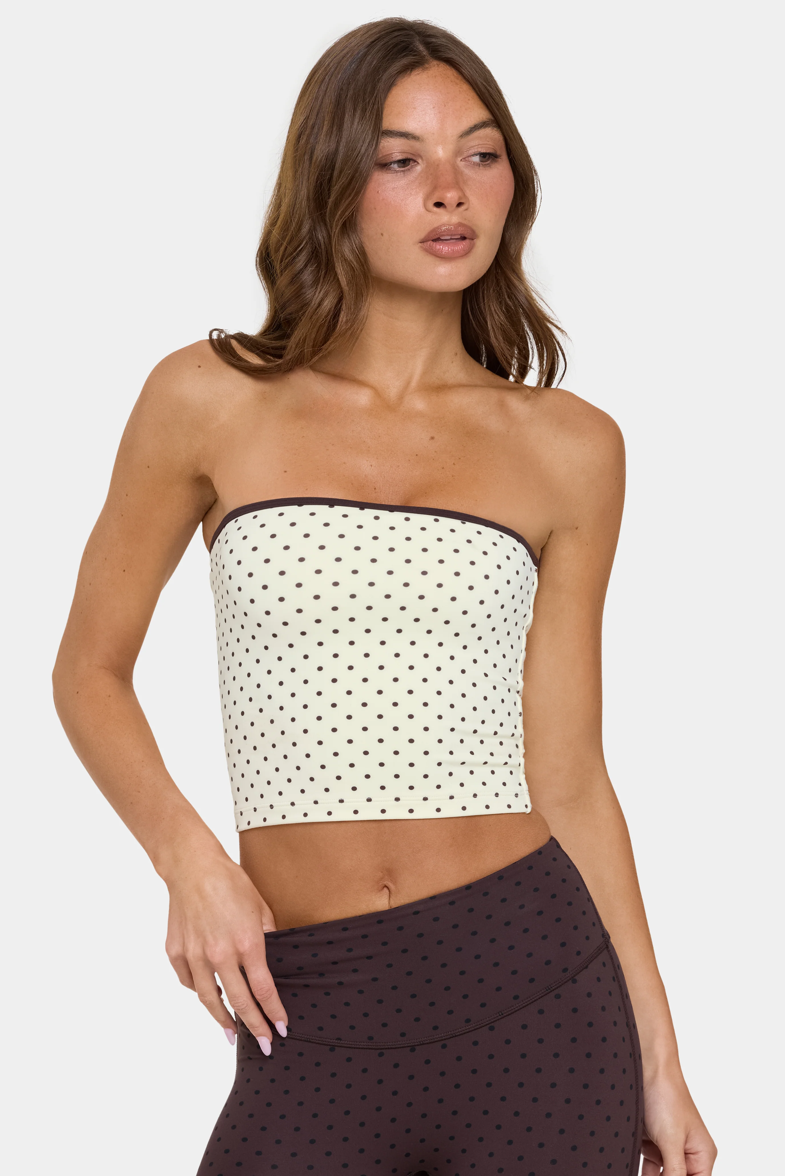 Fast Soft Active Bandeau Top in Cookie Butter Environmentally Friendly