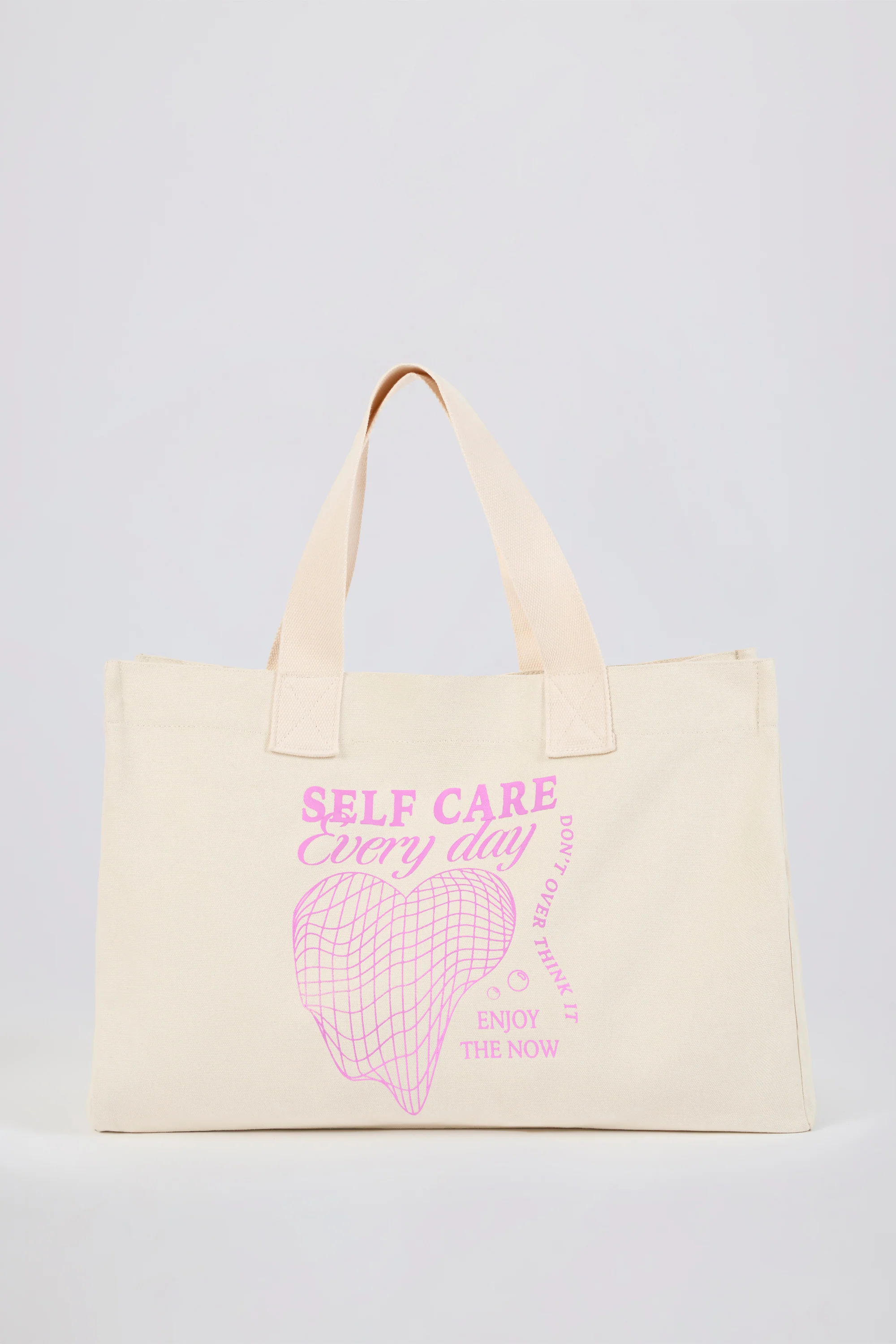 Enhanced Oversized Canvas Tote Bag in Egg Shell Premium