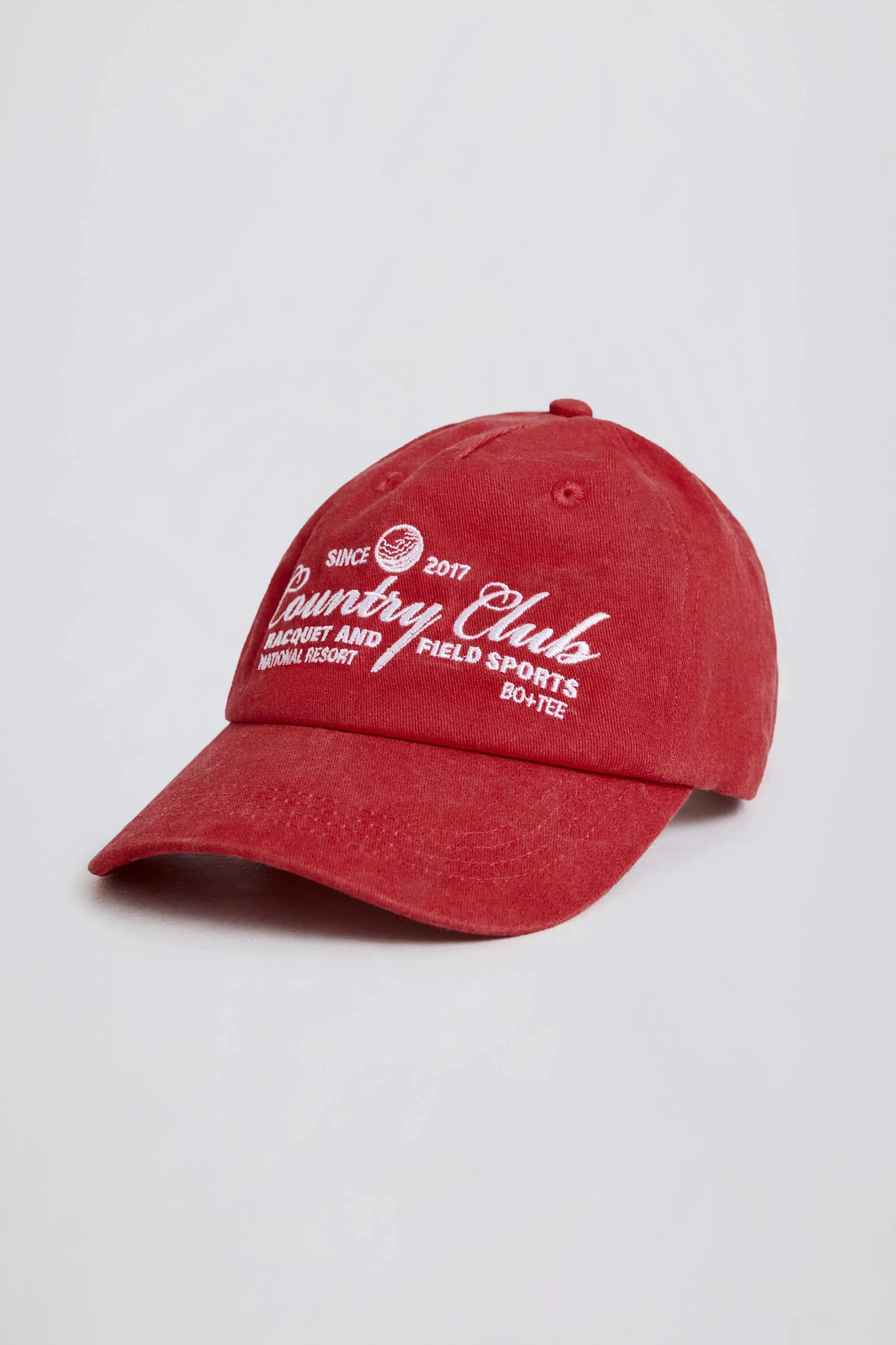 Relaxed Baseball Cap in Dark Red Stylish