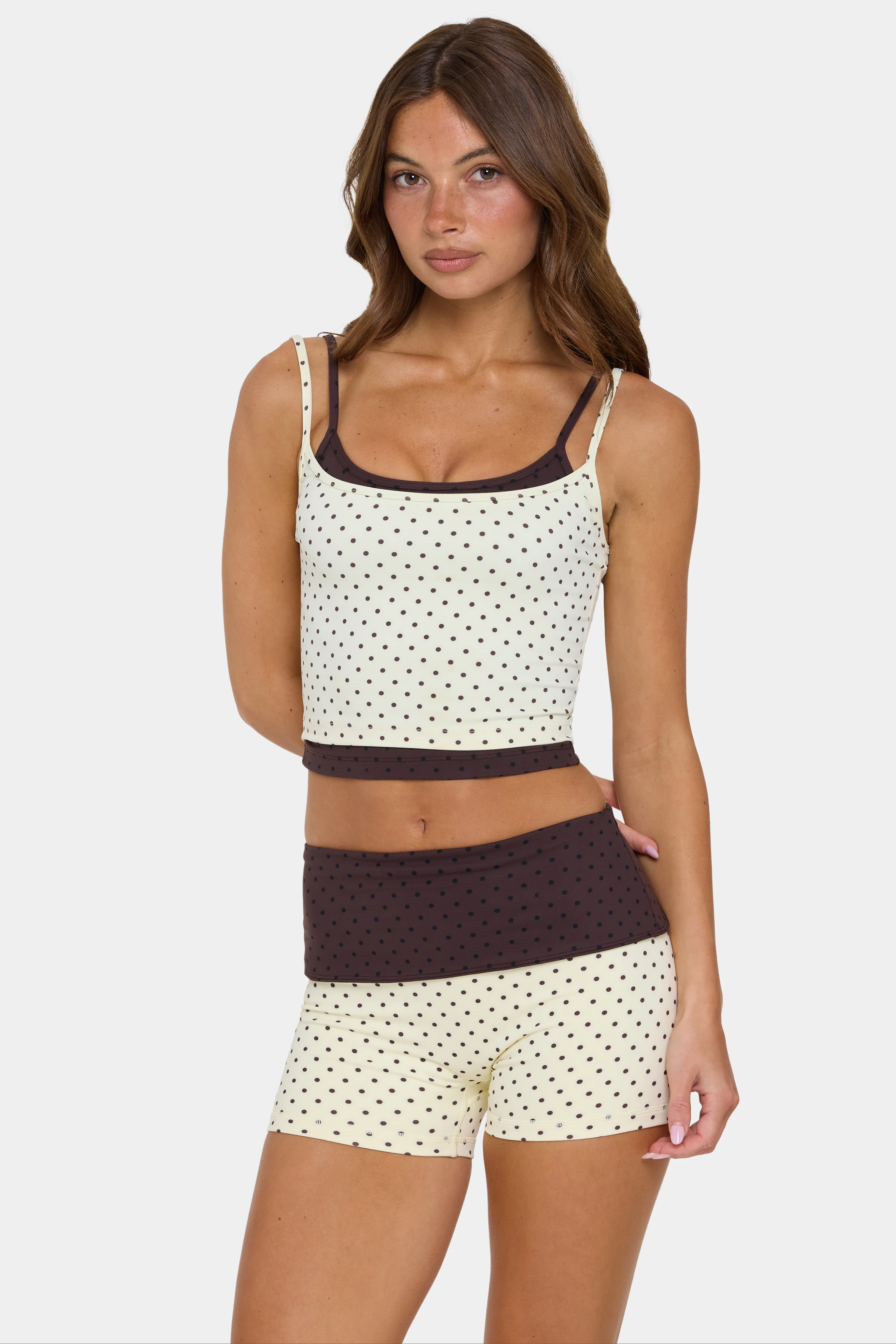 Safe Soft Active Double-Layer Tank Top in Cookie Butter Pure