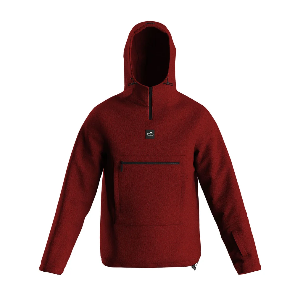 Safe Haukland Fleece Hoodie for Photographers – Red High-Performance