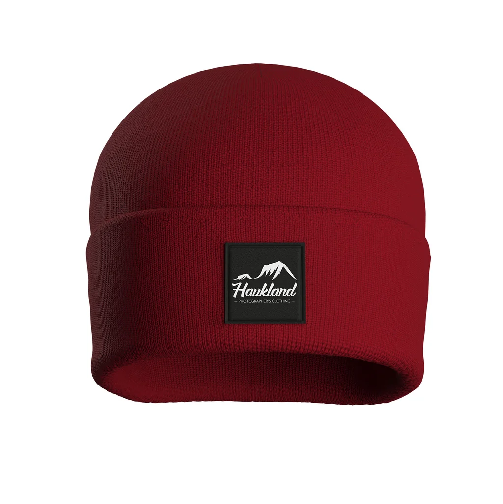 Natural Haukland Winter Beanie – Red Responsible