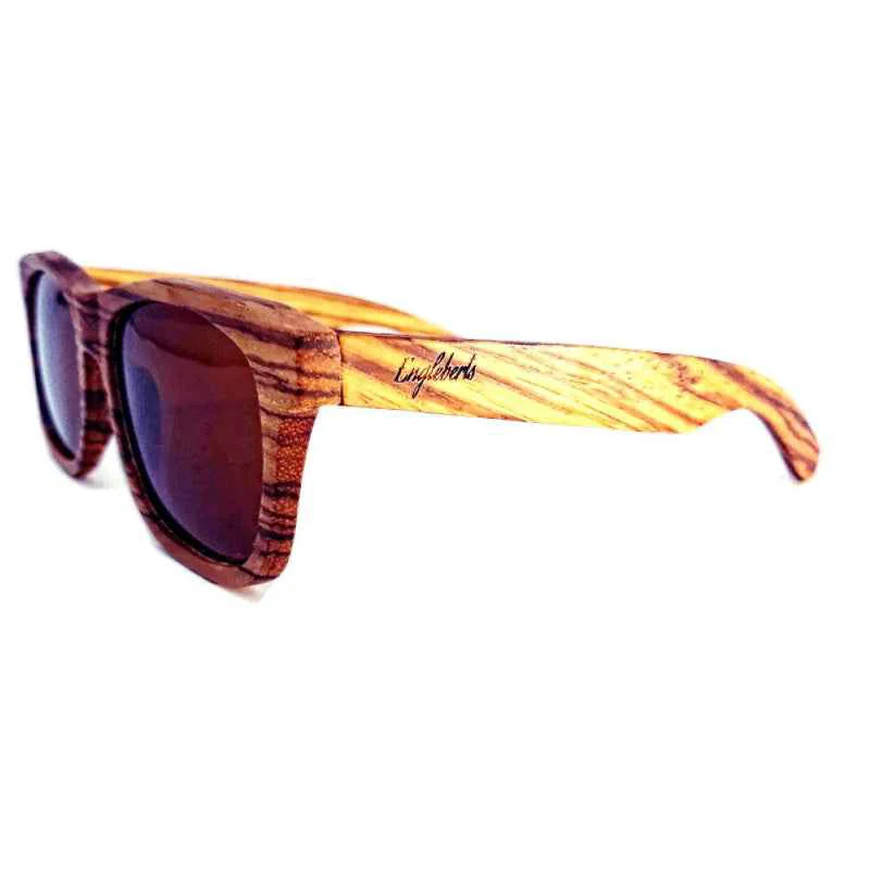 Responsible Engleberts Zebrawood Polarized Sunglasses with Case Reliable