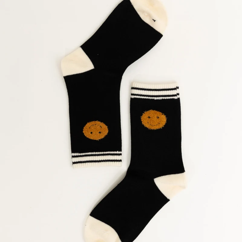 High-Grade Crew Smiley Socks High-Performance