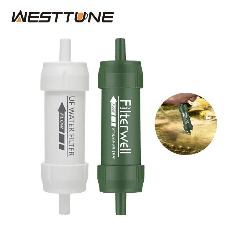 Exclusive Outdoor Mini Water Filter Straw – 0.01 Micron Backflush Purifier for Camping Hiking Emergency Water Purification Minimalist