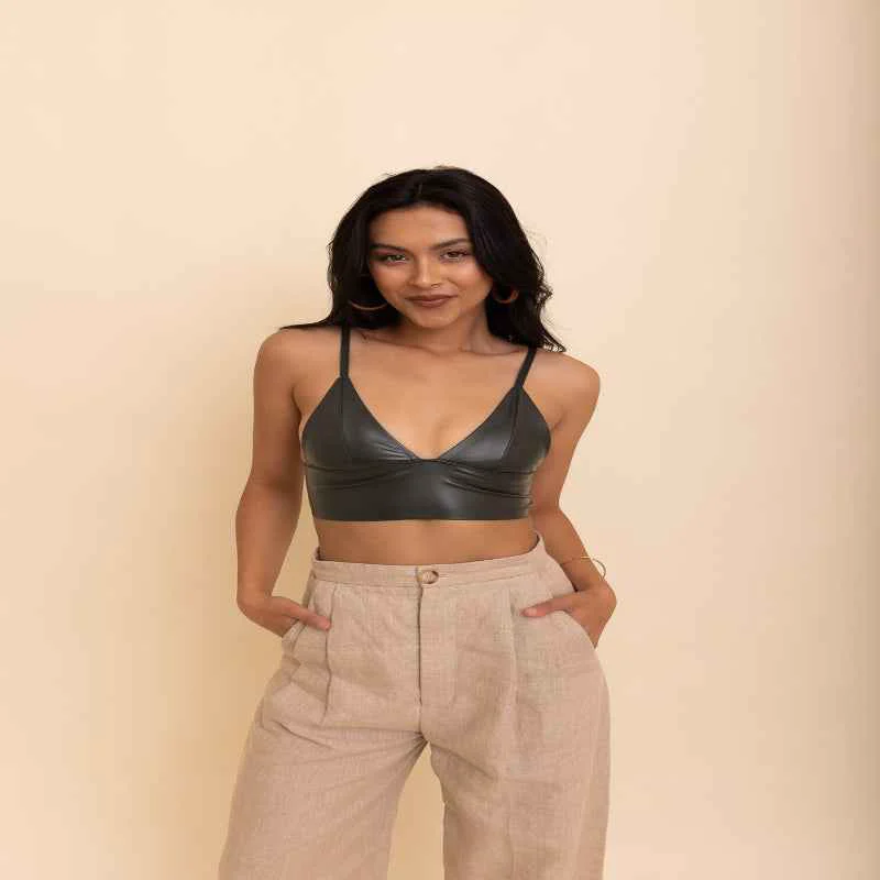 Responsible Vegan Leather Bralette Proven