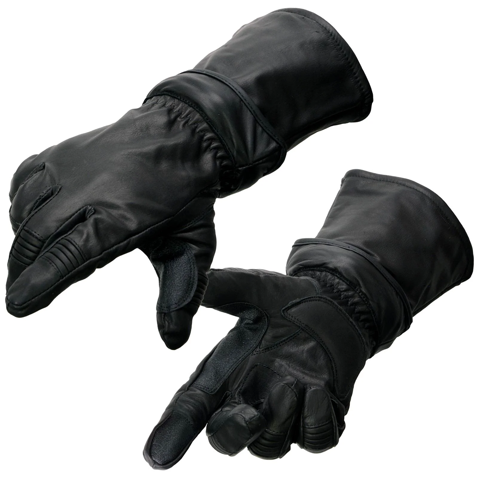 Trendy Milwaukee Leather Men’s Gauntlet Motorcycle Hand Gloves-Removeable Zip-Off-Long Cuff Thermal Lined Gel Palm-SH710 Recyclable