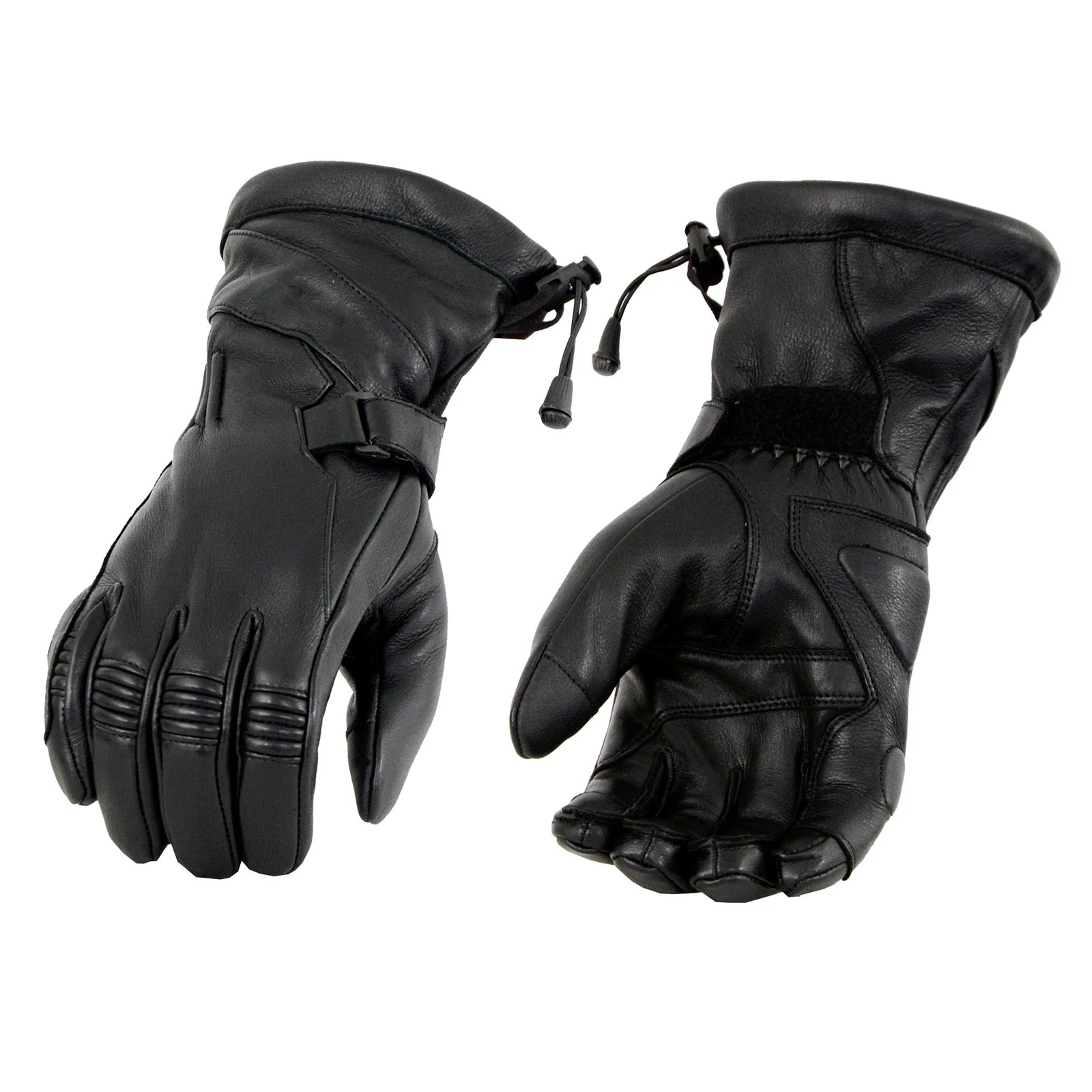 Long-Lasting Milwaukee Leather MG7518 Men’s Black Deerskin Gauntlet Motorcycle Hand Gloves w i-Touch Screen Tech Elegant