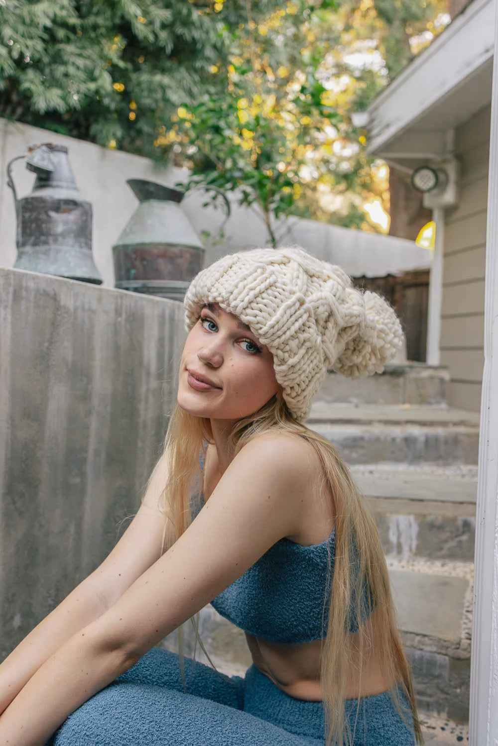 Enhanced Chunky Pom Beanie Trendy
