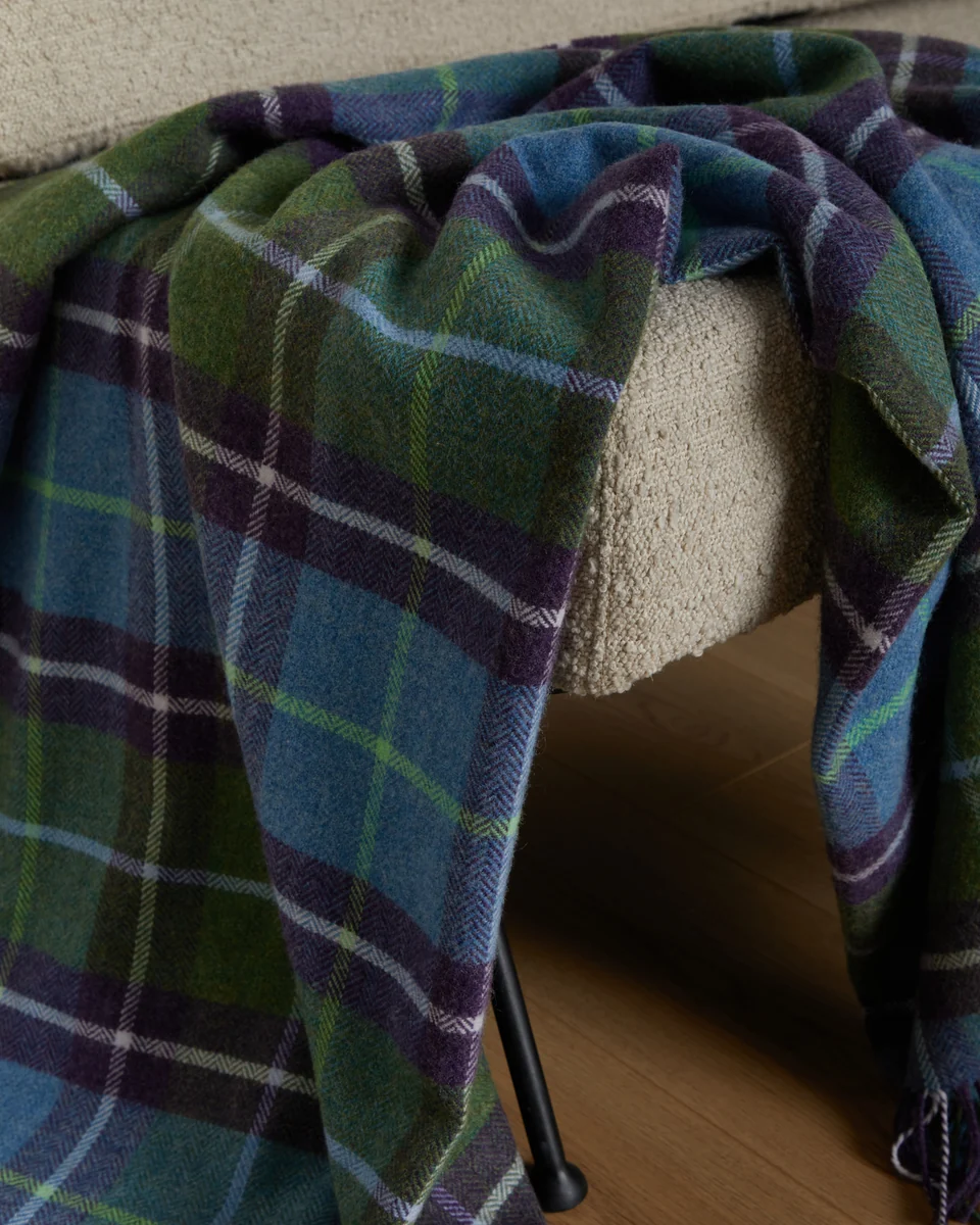 Comfortable Foxford Connemara Lambswool Throw Relaxed