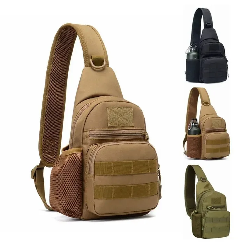 Soft Outdoor Tactical Shoulder Crossbody Bag – 800D Oxford MOLLE Chest Bag for Hunting Camping Hiking World-Class