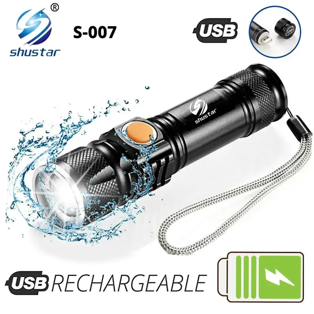 Consistent USB Rechargeable LED Flashlight – Powerful and Waterproof Torch for Outdoor Activities Official