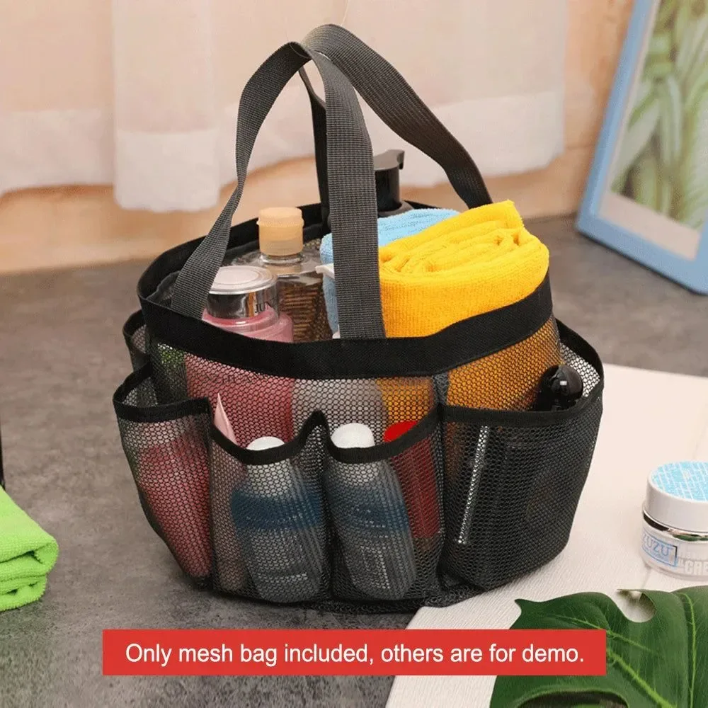 Fine Portable Mesh Shower Bag Organized Toiletry Storage for On-the-Go Elegant