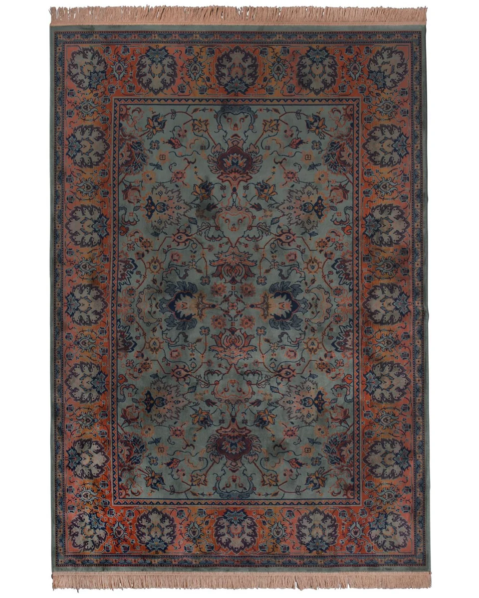 Traditional Carpet Bid Green- Medium Functional
