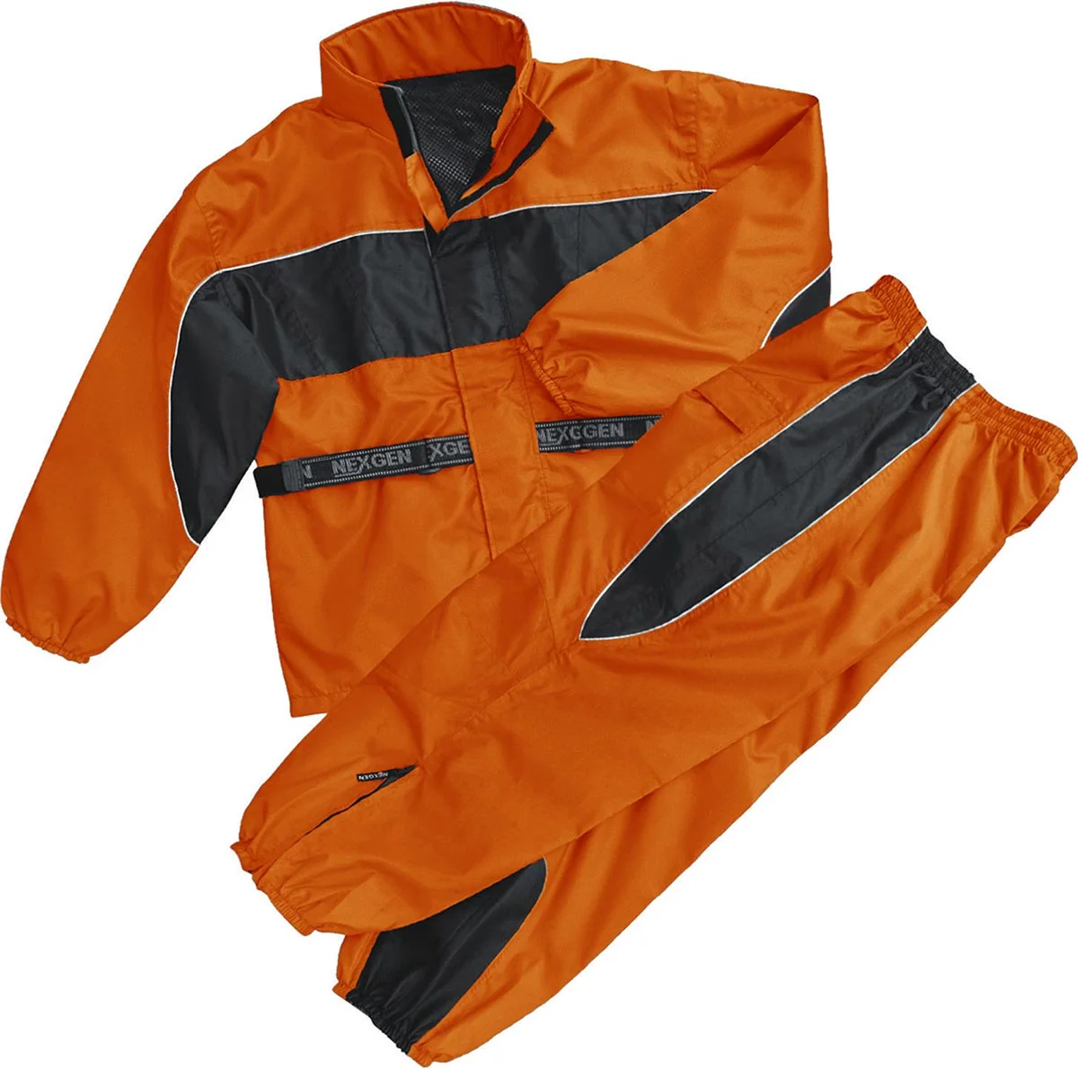 High-Performance NexGen Men’s SH221602 Orange and Black Waterproof Rain Suit Selected