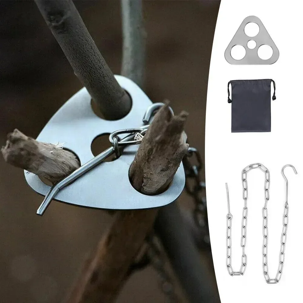 Easy-to-Use Camping Hanging Tripod with Bag Multifunctional Steel Rack for Outdoor Cooking and Bonfires Original Design
