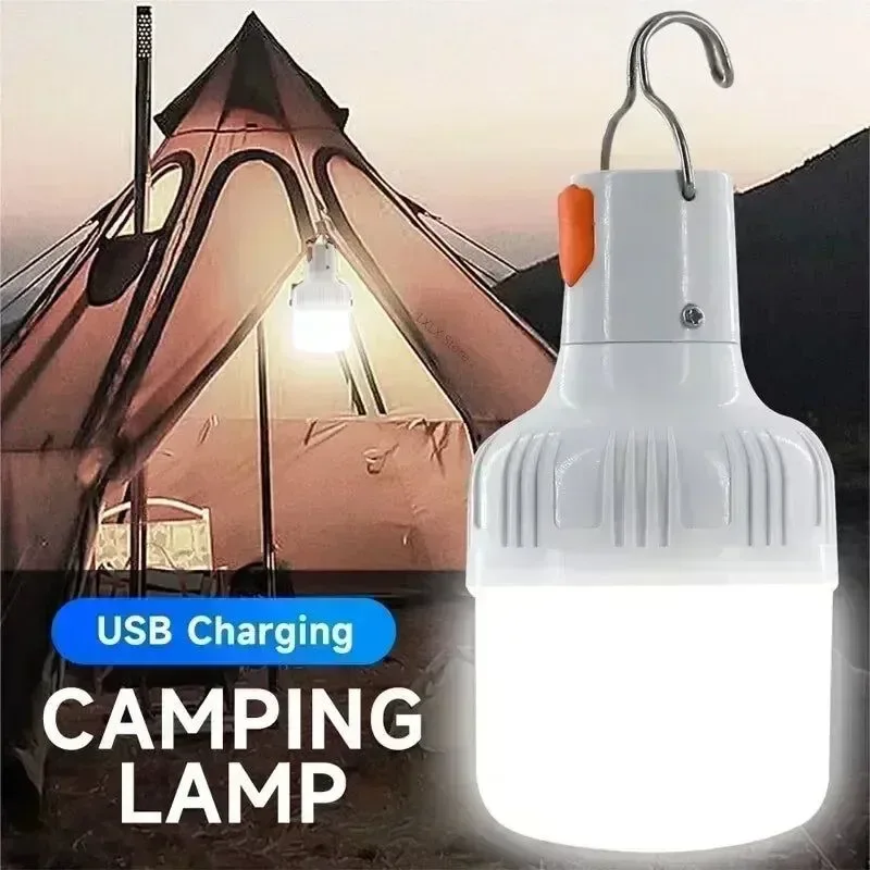 Breathable 60W USB Rechargeable LED Emergency Light Bulb Portable Lantern for Outdoor Camping and Hiking Smart
