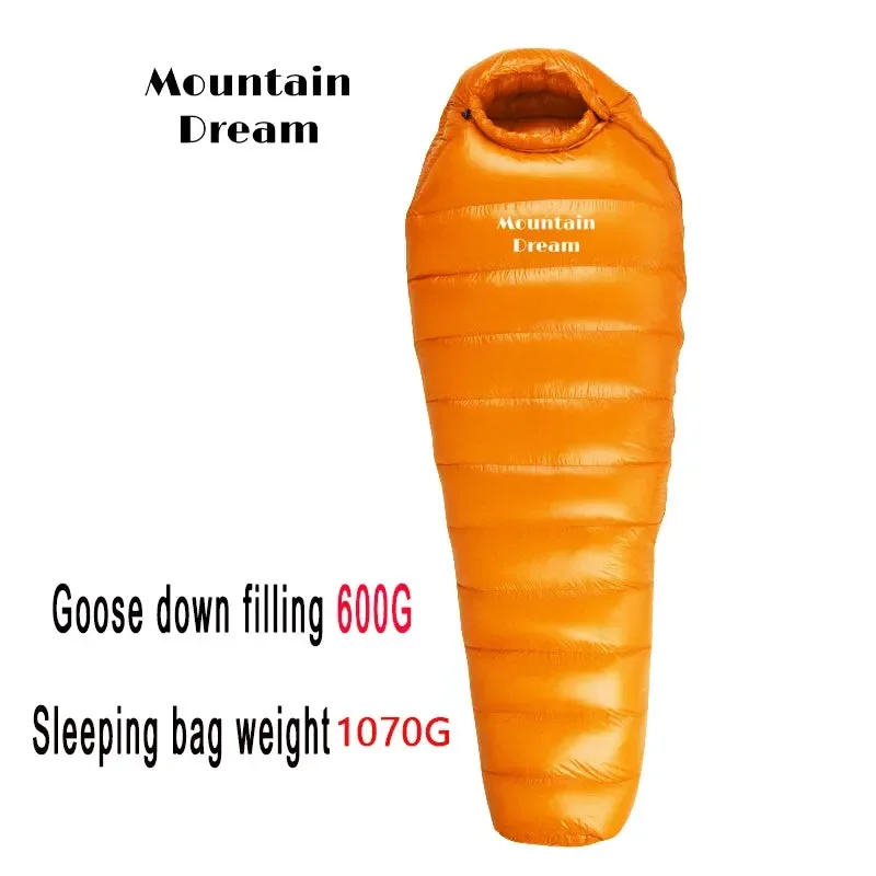 High-Quality Winter Down Mummy Sleeping Bag – Warm White Goose Down for Three Seasons Suitable for Camping Trips Expertly Made