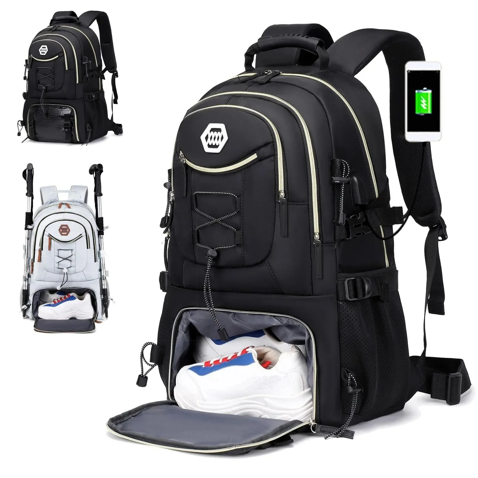 Proven 40L Waterproof Hiking Backpack – Outdoor Camping Travel Rucksack for Men Women Fashionable