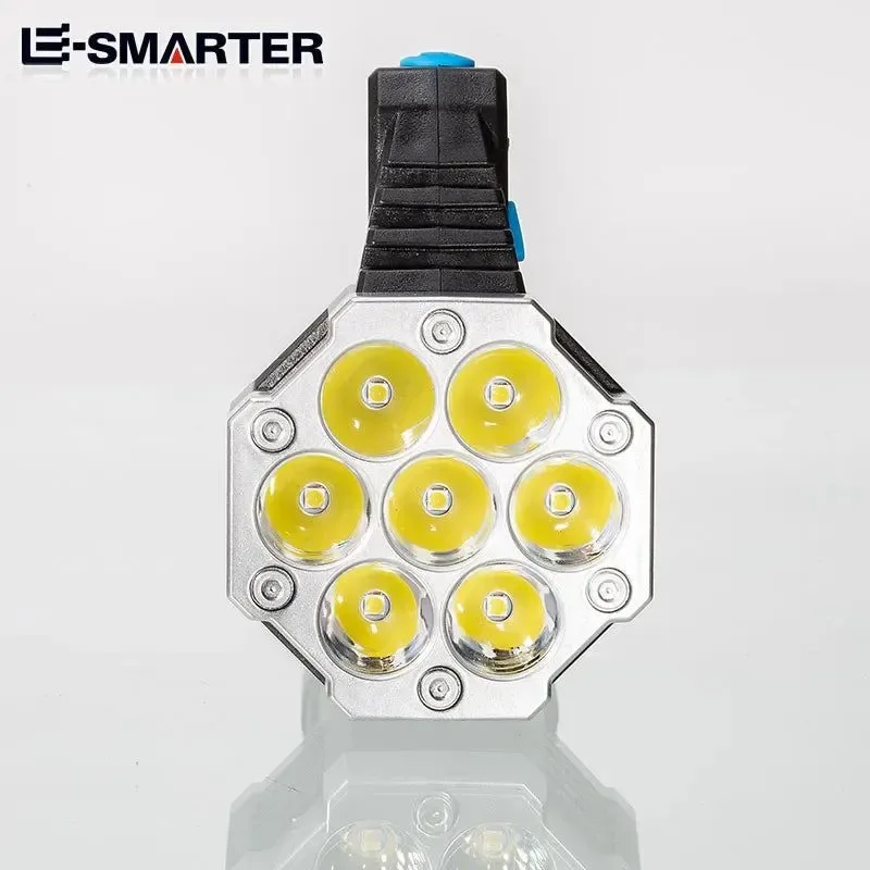 Outstanding High Power LED Camping Torch – Rechargeable Hand Lantern with 7 Lamp Beads and COB Side Light Artisan